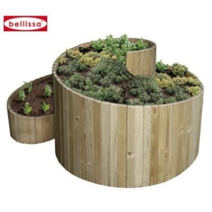 Kräuterspirale Holz Hölzerne Kräuterschnecken •2025 • entdecken!